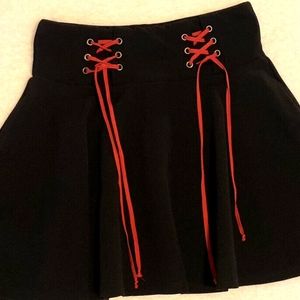 Midnight Hour Hot Topic mini skirt with corset lacing 4x